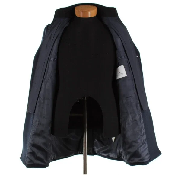 Cardinal of Canada NWT Wool/Cashmere Top Coat Size 40R US LeClaire In Blue Twill